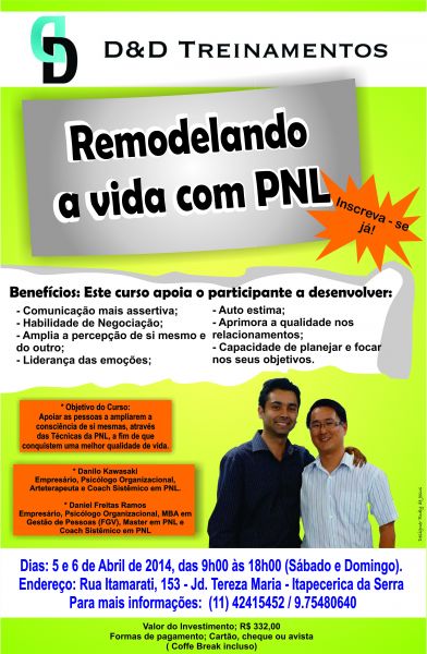 Curso Remodelando a Vida com P.N.L -  com 10% desconto